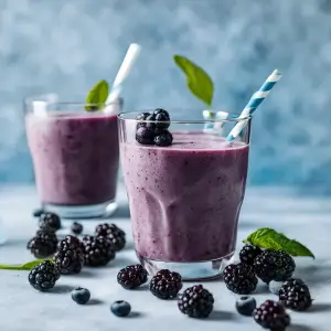 Receta Smoothie Moras y Arándanos